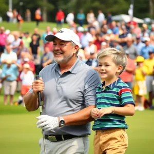 Father and son golfing at the PNC Championship