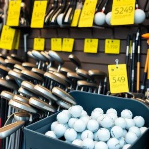 Various golf equipment on sale for January