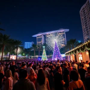 Festive New Year's Eve celebration at ICON Park in Orlando