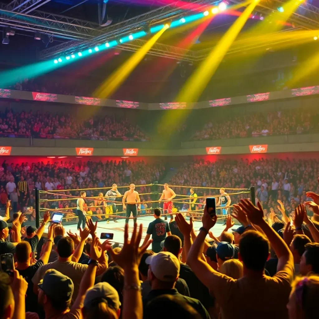 Fans enjoying professional wrestling events in Orlando