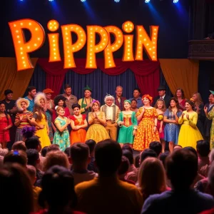 Audience enjoying Pippin benefit performance at Garden Theatre