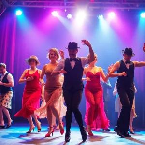 A lively performance scene from Some Like It Hot musical