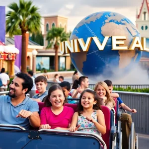 Families enjoying Universal Orlando theme parks with new benefits for annual passholders in 2025.