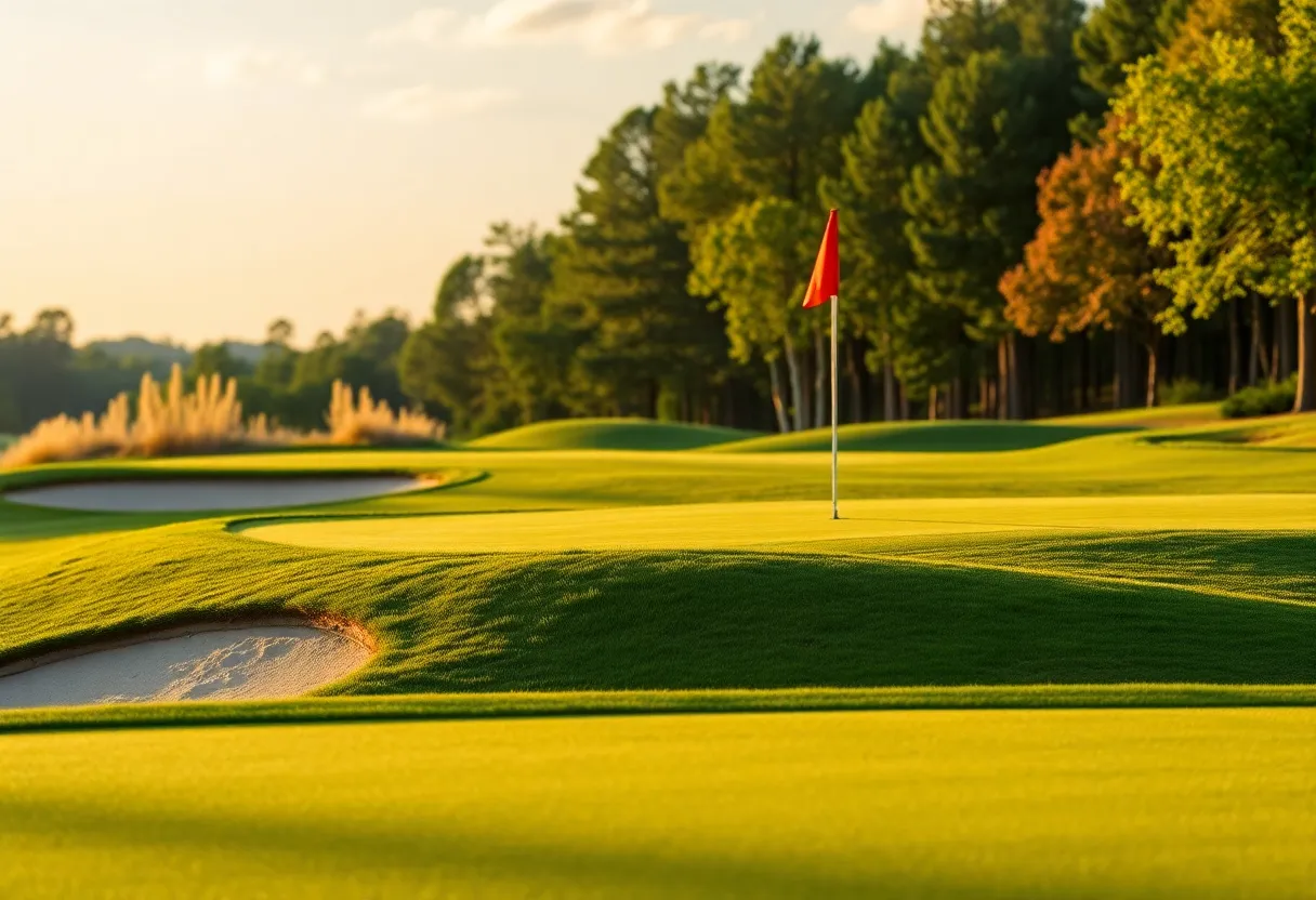 Close Up of a Beautiful Golf Course