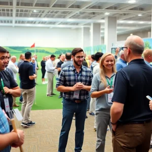 Attendees networking at the African American Golf EXPO