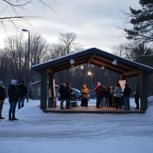 Community shelter in Central Florida during cold weather