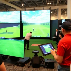 GOLFJOY booth showcasing innovative golf products at the PGA Show