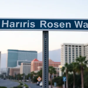 Proposed street sign for Harris Rosen Way in Orlando.