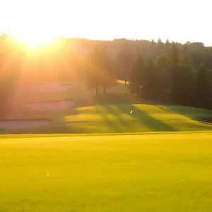 Close-up of a Beautiful Golf Course