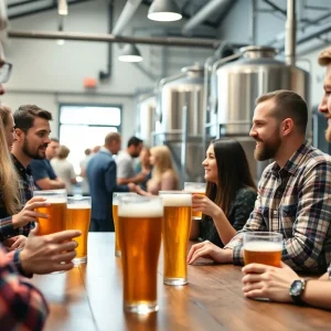 Community members enjoying craft beer at Ivanhoe Park Brewing Co.