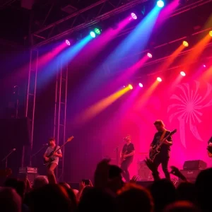 Japanese Breakfast performing at a concert