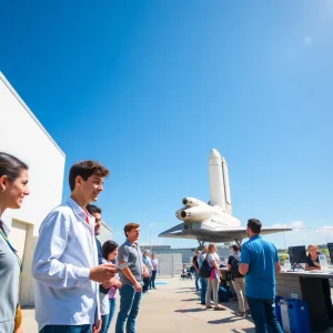 Students conducting research at Kennedy Space Center