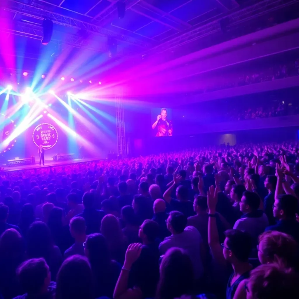 Audience enjoying a pop concert in Orlando