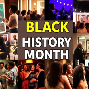 Festive collage of Orlando Black History Month events