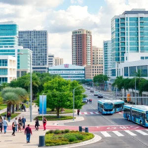 Cityscape of Orlando depicting urban development and community engagement.