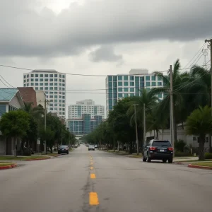 Orlando skyline with subtle indications of a community troubled by serious charges