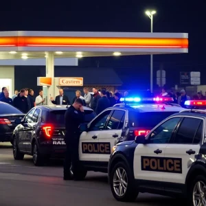 Police responding to an armed suspect at a gas station in Orlando