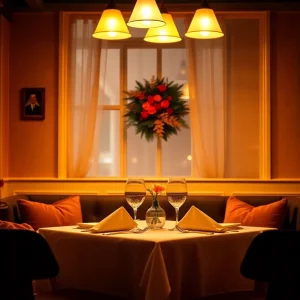 Cozy intimate dining setup in a restaurant