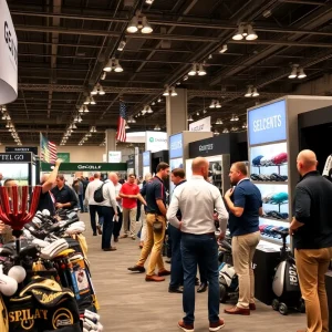 Overview of PGA Merchandise Show 2025 with golf equipment and attendees