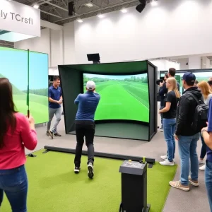 Showcasing the Speed Toad golf training system at the PGA Show 2025