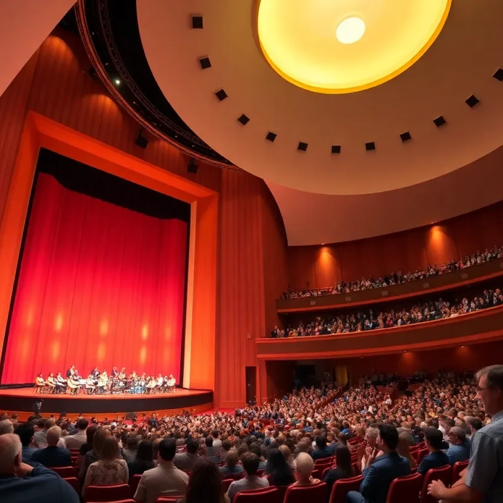 Interior view of Steinmetz Hall during a performance