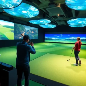 Exciting indoor golf league launch event