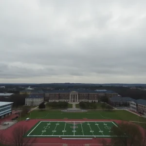 View of UCF campus with sports facilities during transition