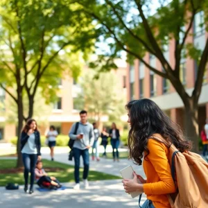 Students participating in activities at UCF campus