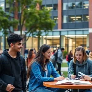 Students enjoying campus life at University of Central Florida