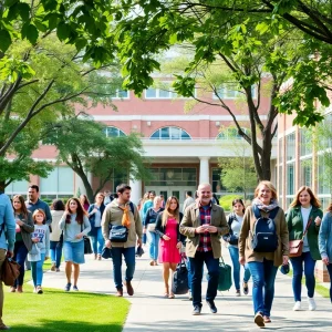 Students and faculty engaging on the UCF campus