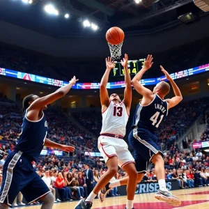 UCF Knights basketball team in action against Texas Tech Red Raiders