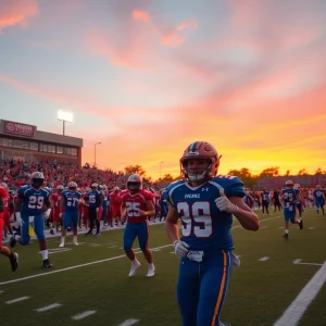 High school football players in action during the 2025 Under Armour All-America Game