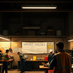 Illustration representing the importance of workplace safety and violence prevention.