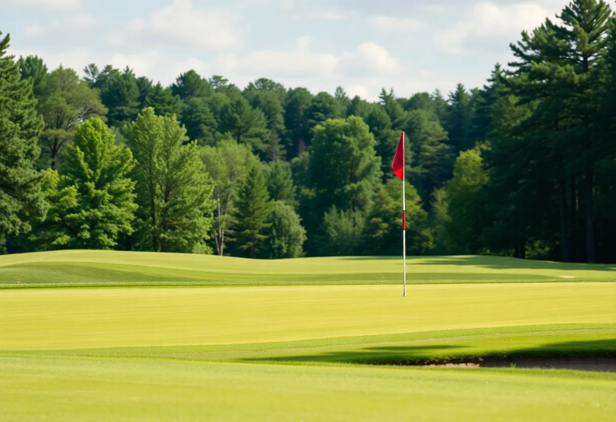 Close Up of a Beautiful Golf Course