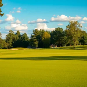 Close-up of a beautiful golf course