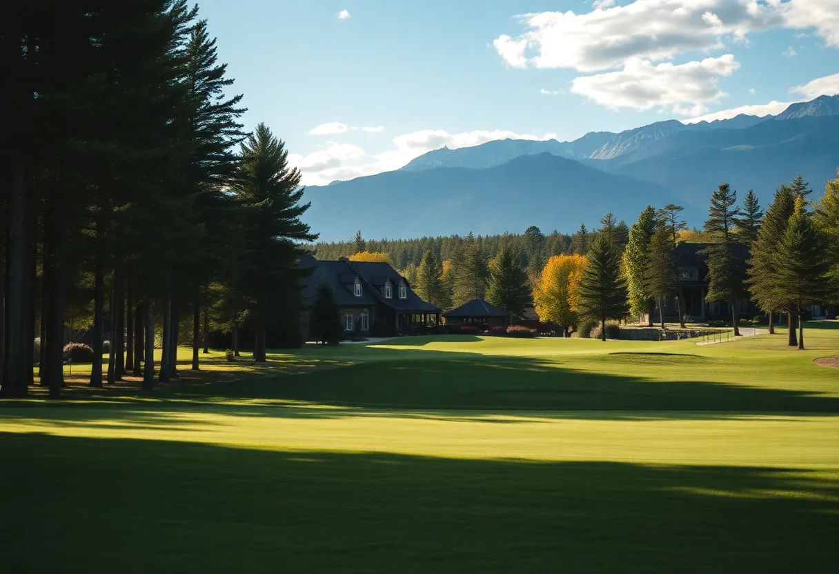 A breathtaking close up view of a beautiful golf course