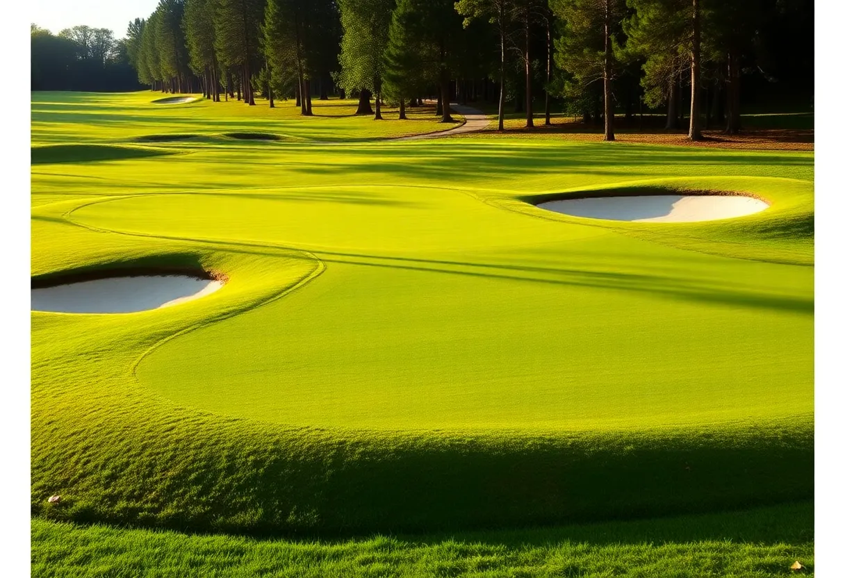 Close up of a Beautiful Golf Course