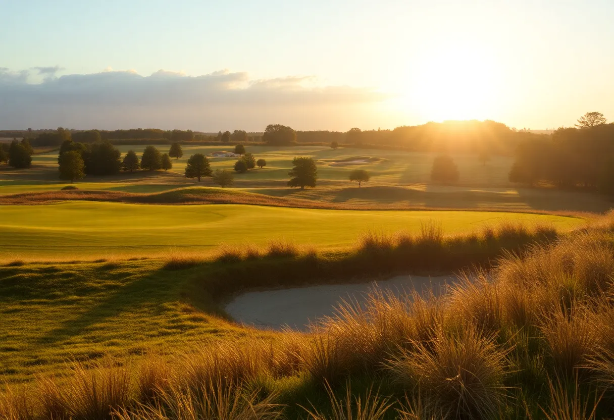 Close-up of a Beautiful Golf Course