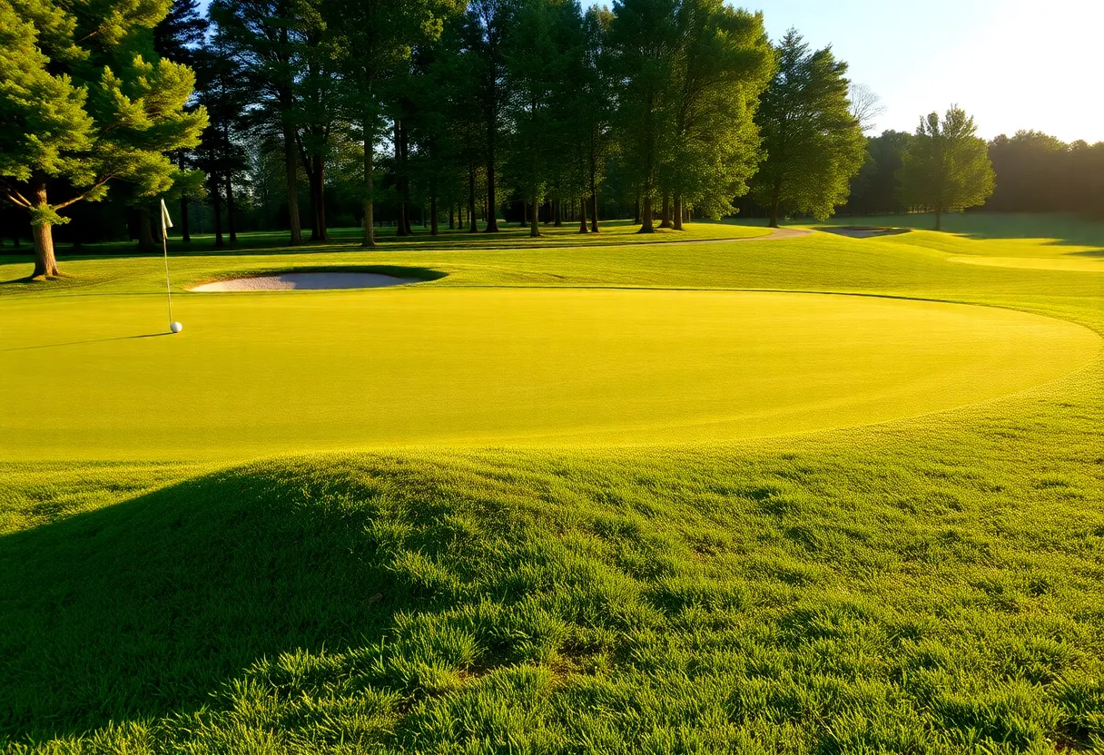 Close Up of a Beautiful Golf Course