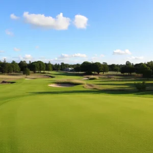 Close-up of a Beautiful Golf Course