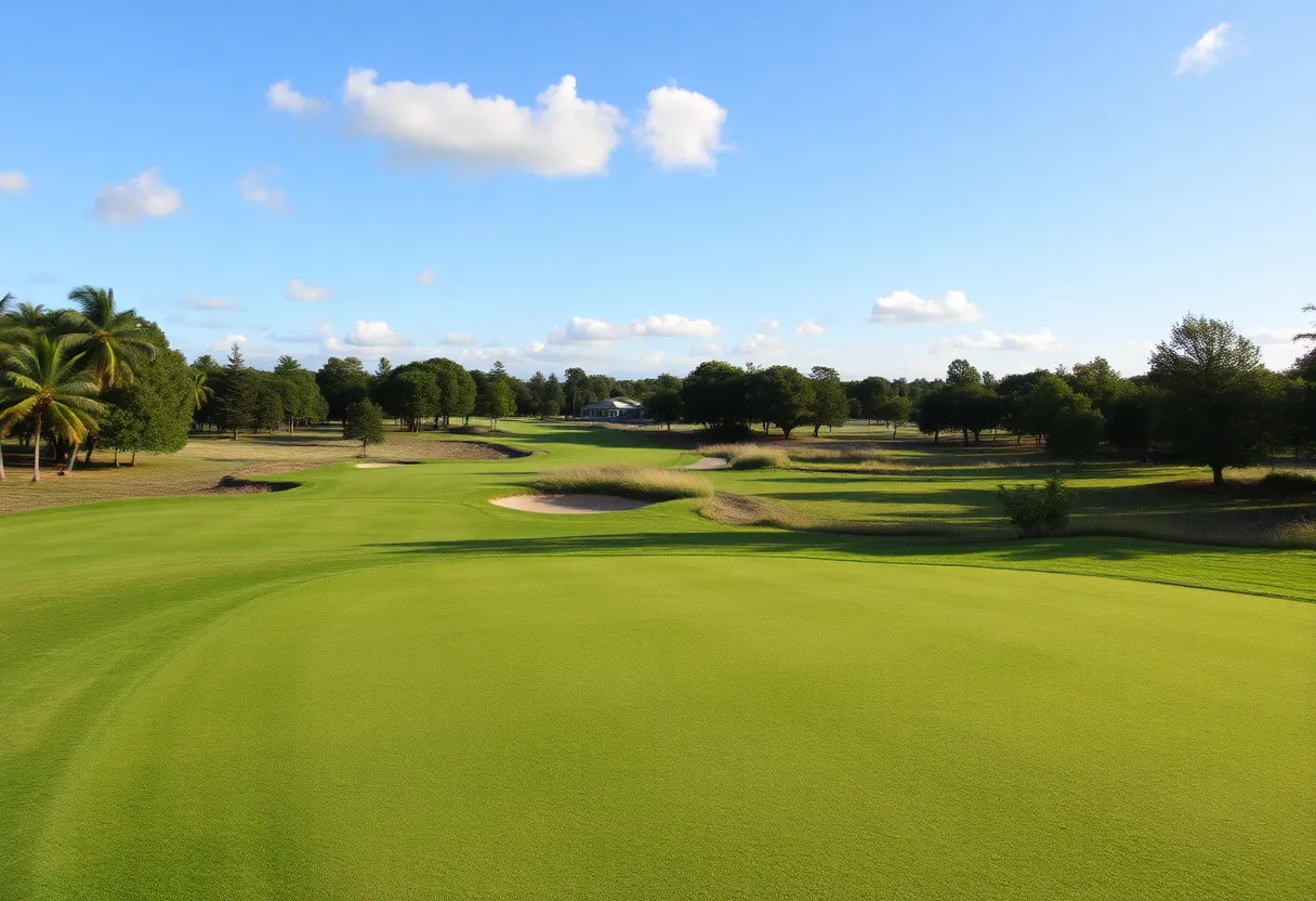 Close-up of a Beautiful Golf Course