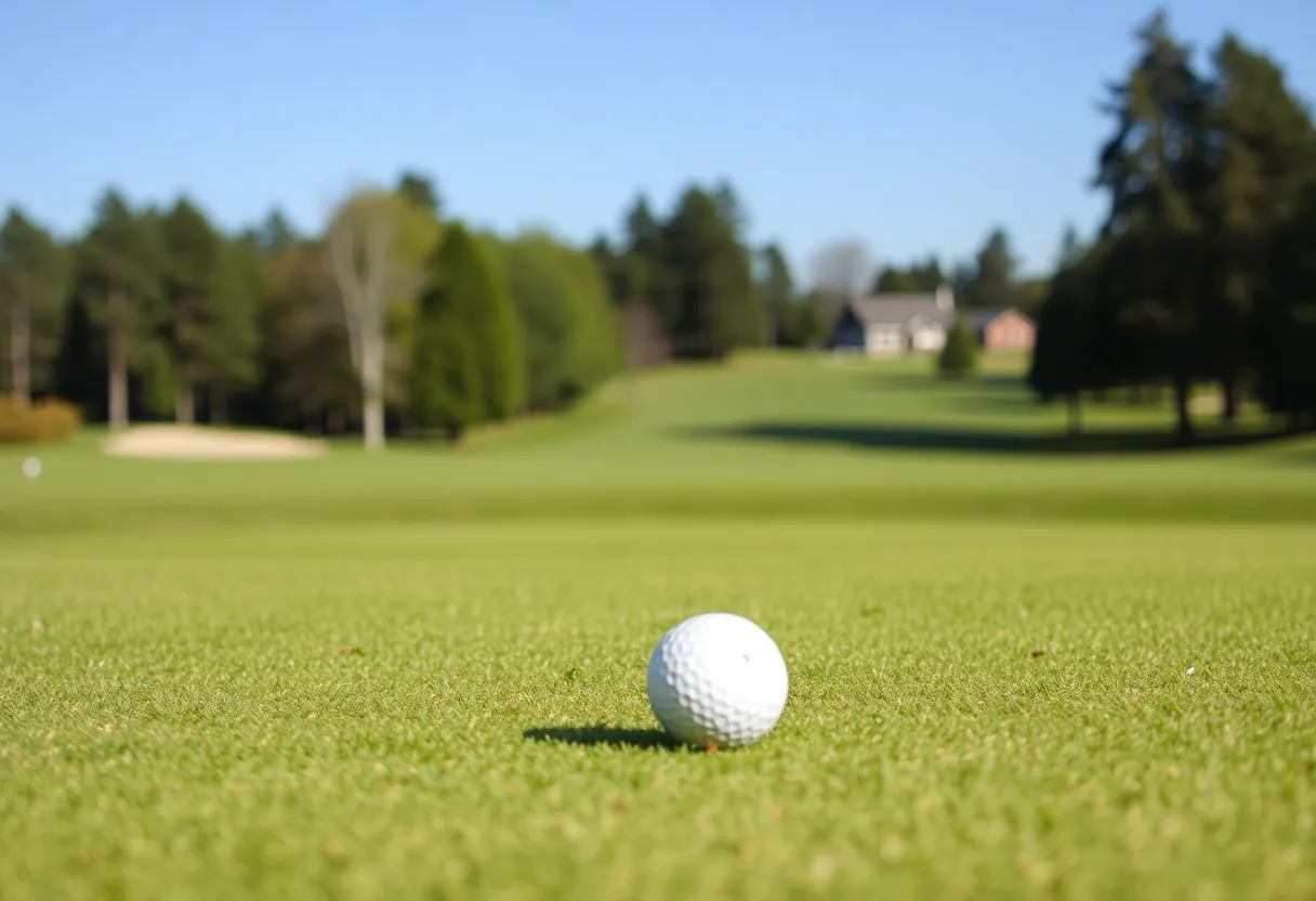 Close up of a beautiful golf course in Florida State Parks.