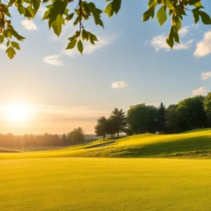 Close-up of a beautiful golf course