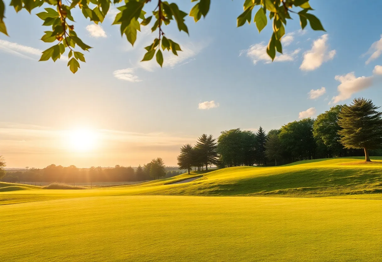 Close-up of a beautiful golf course