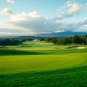 Close up of a beautiful golf course in Florida