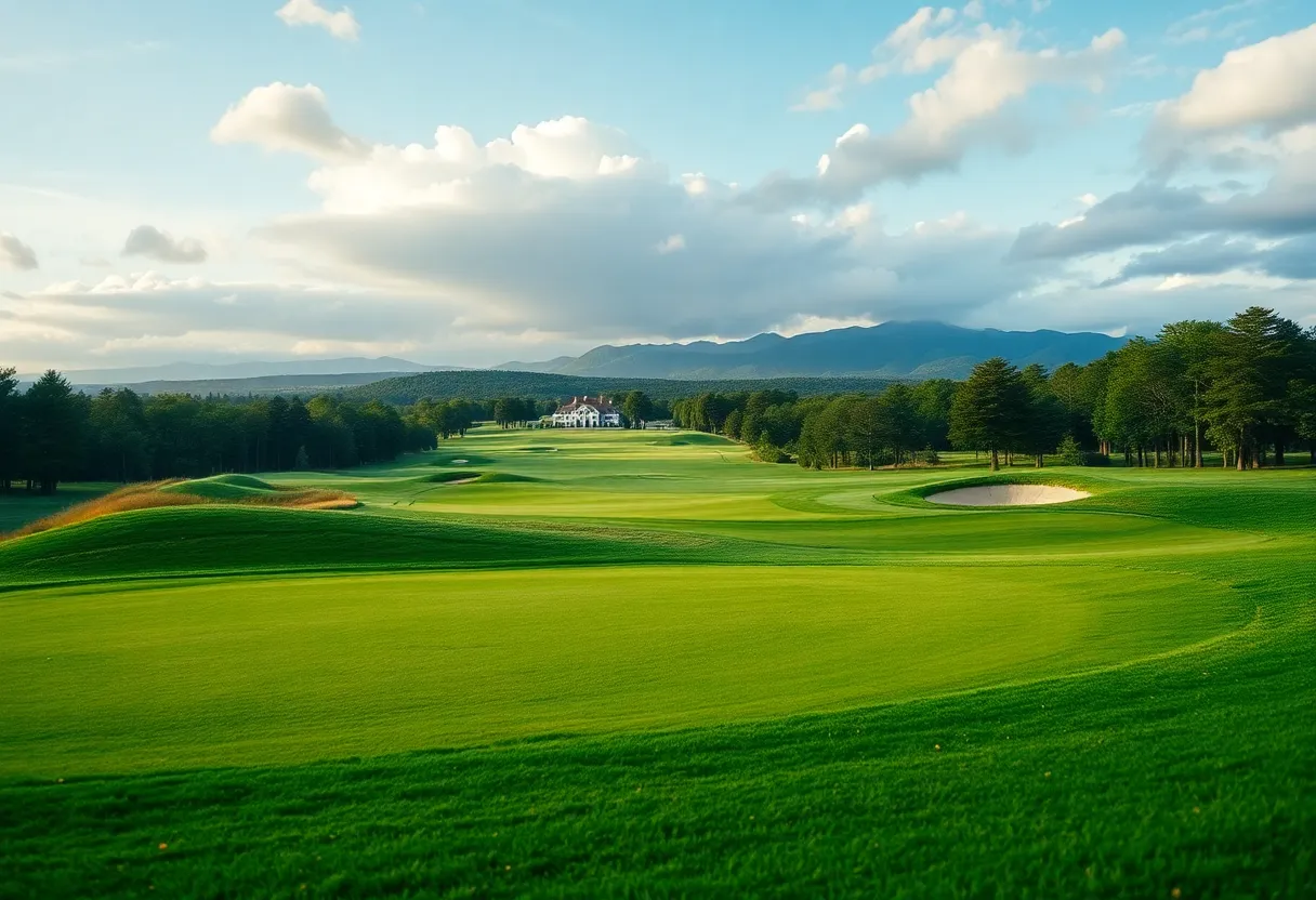 Close up of a beautiful golf course in Florida