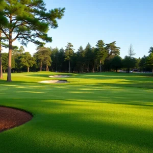 Close-up of a beautiful golf course