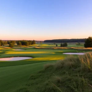 Close-up of a beautiful golf course