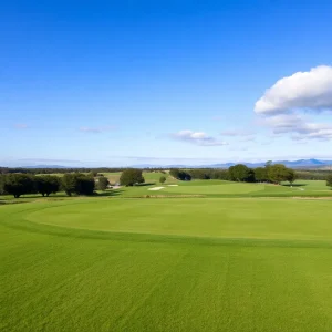 Close up view of a beautiful golf course