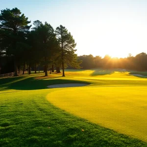 Close up of a beautiful golf course